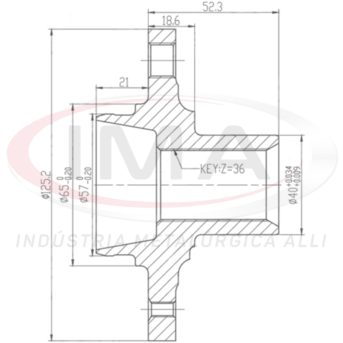 Front wheel hub (forged)