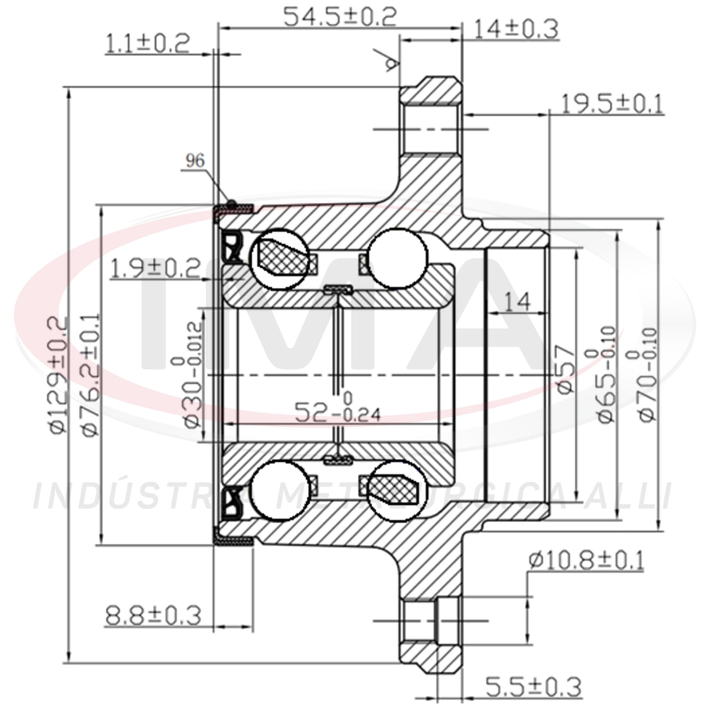 Rear Wheel Hub with Bearing (forged)