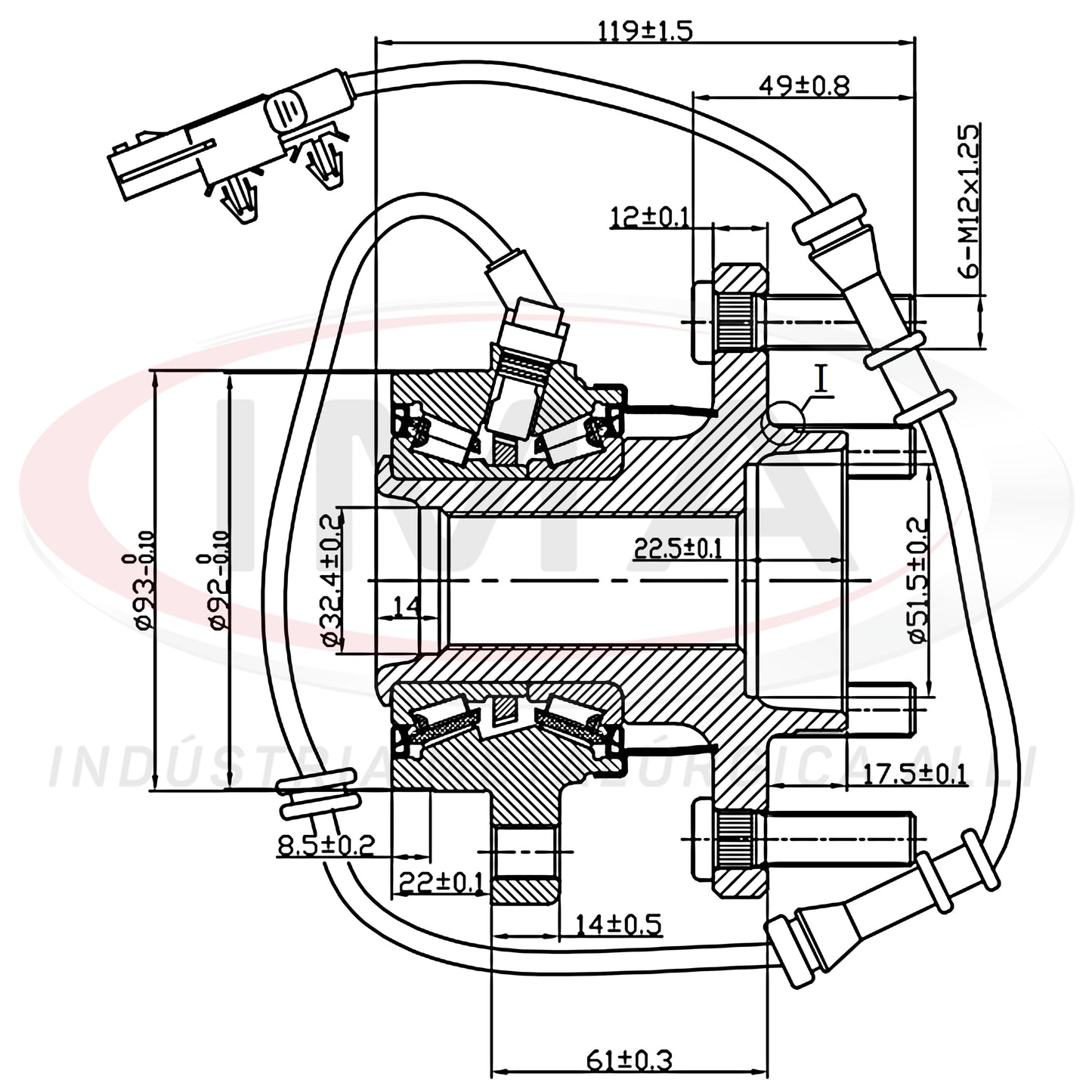 Cubo de Roda Dianteiro com Rolamento (forjado)