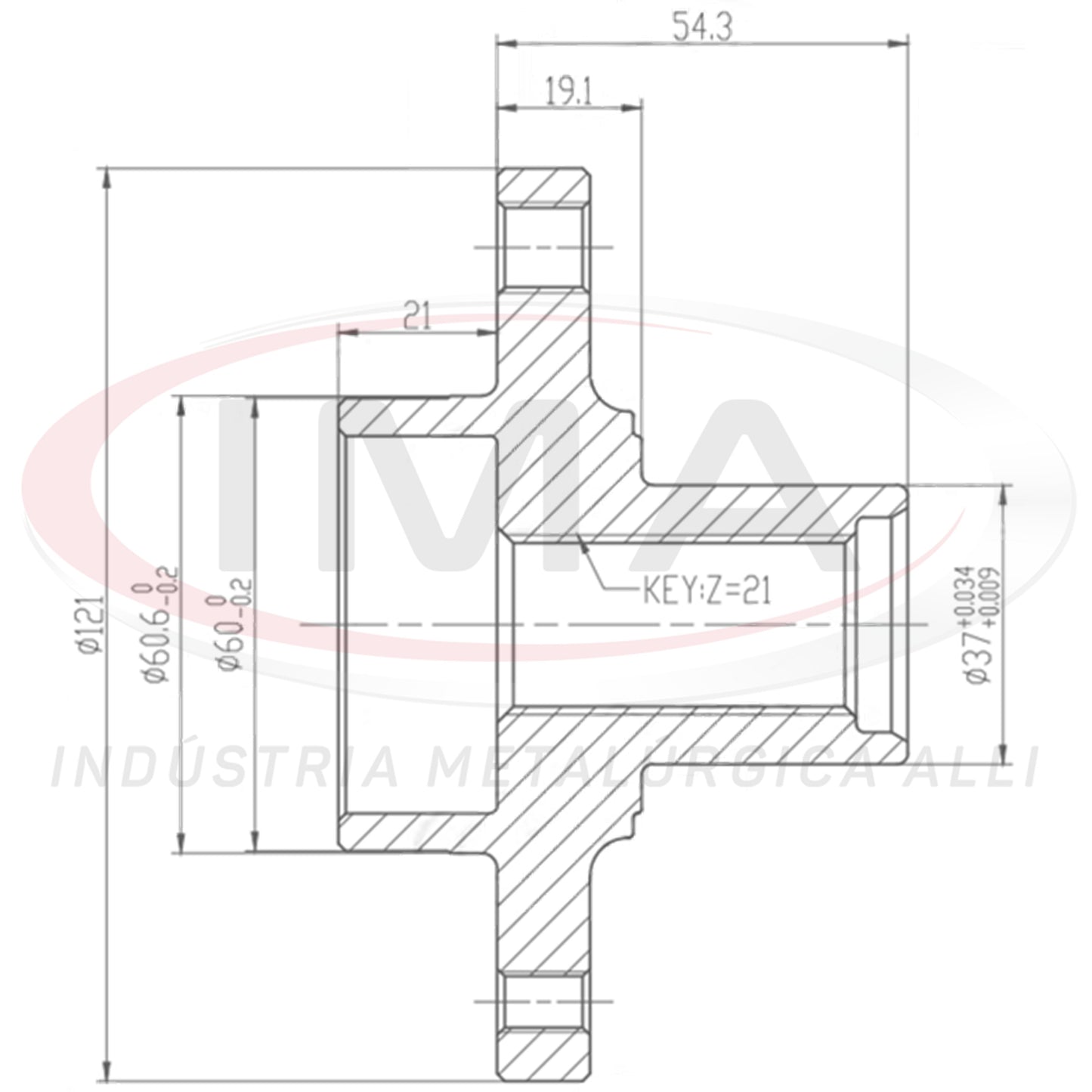 Buje de rueda delantera (forjado) - Unificado con AL-946