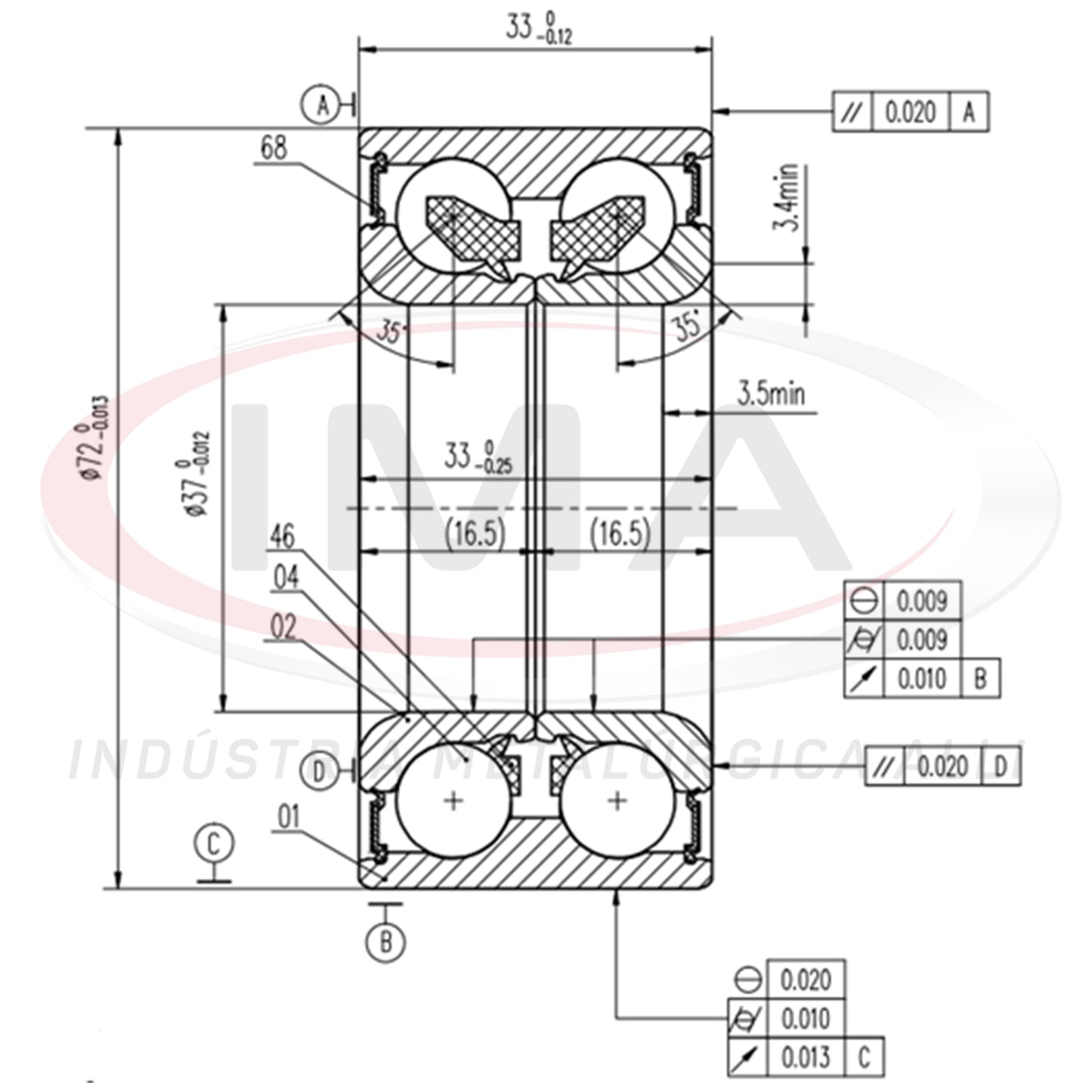 Double Front Wheel Bearing