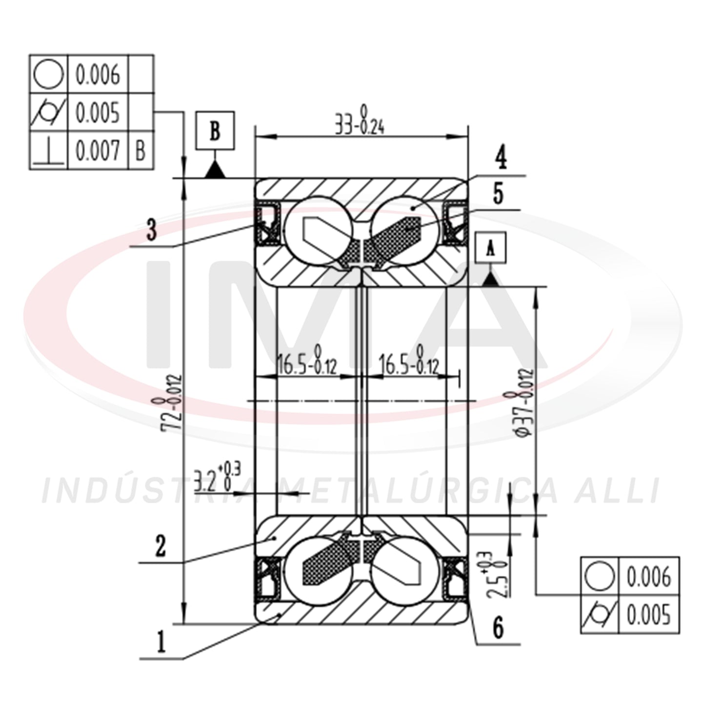 Front Wheel Bearing with Dual ABS
