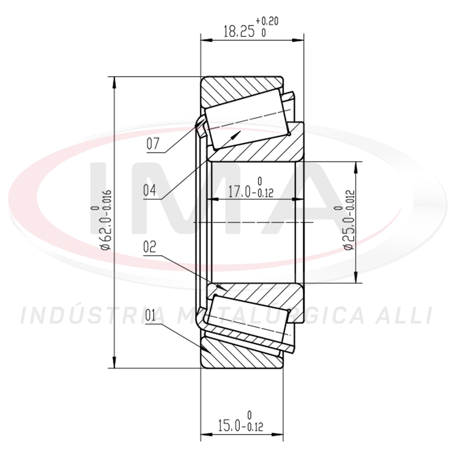 Rolamento Roda Dianteira CAPA/CONE