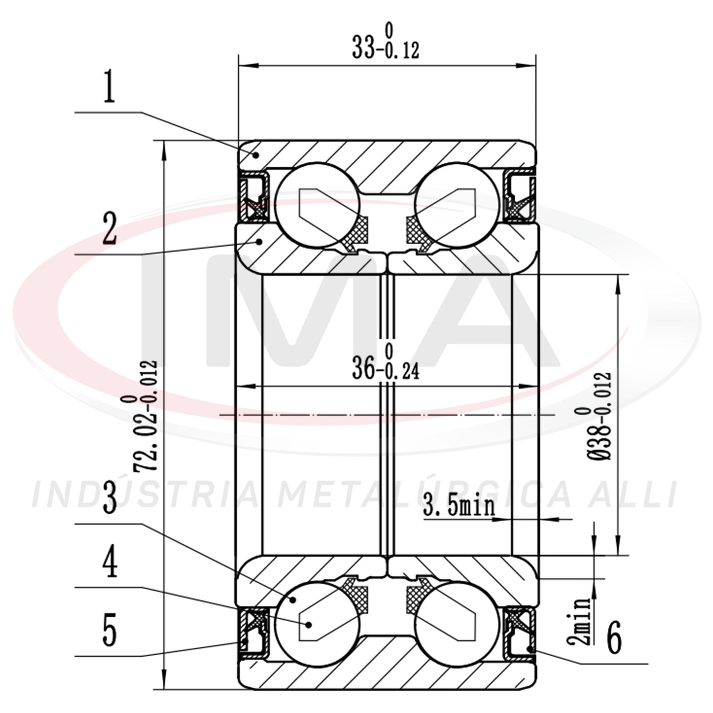 Double Front Wheel Bearing