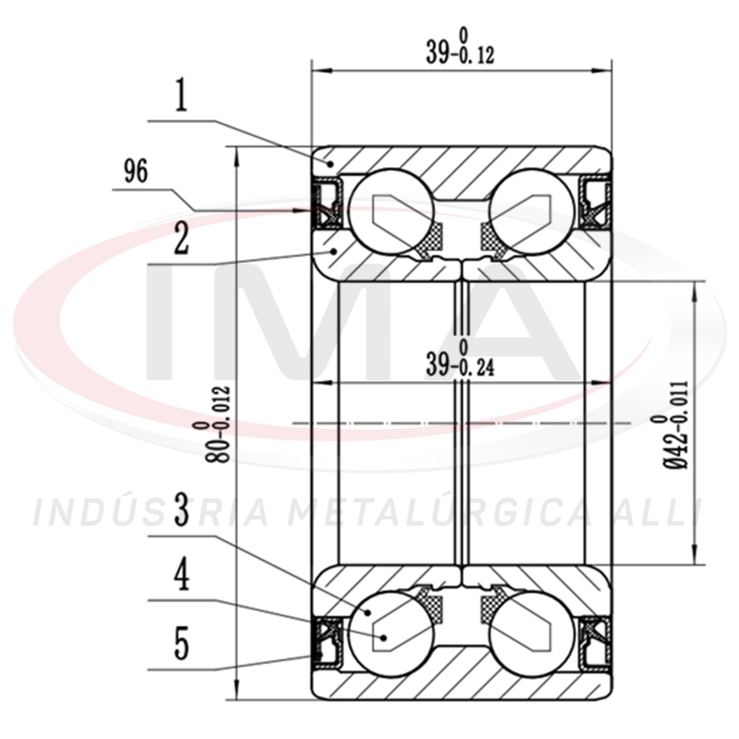 Cojinete de rueda delantera con doble ABS