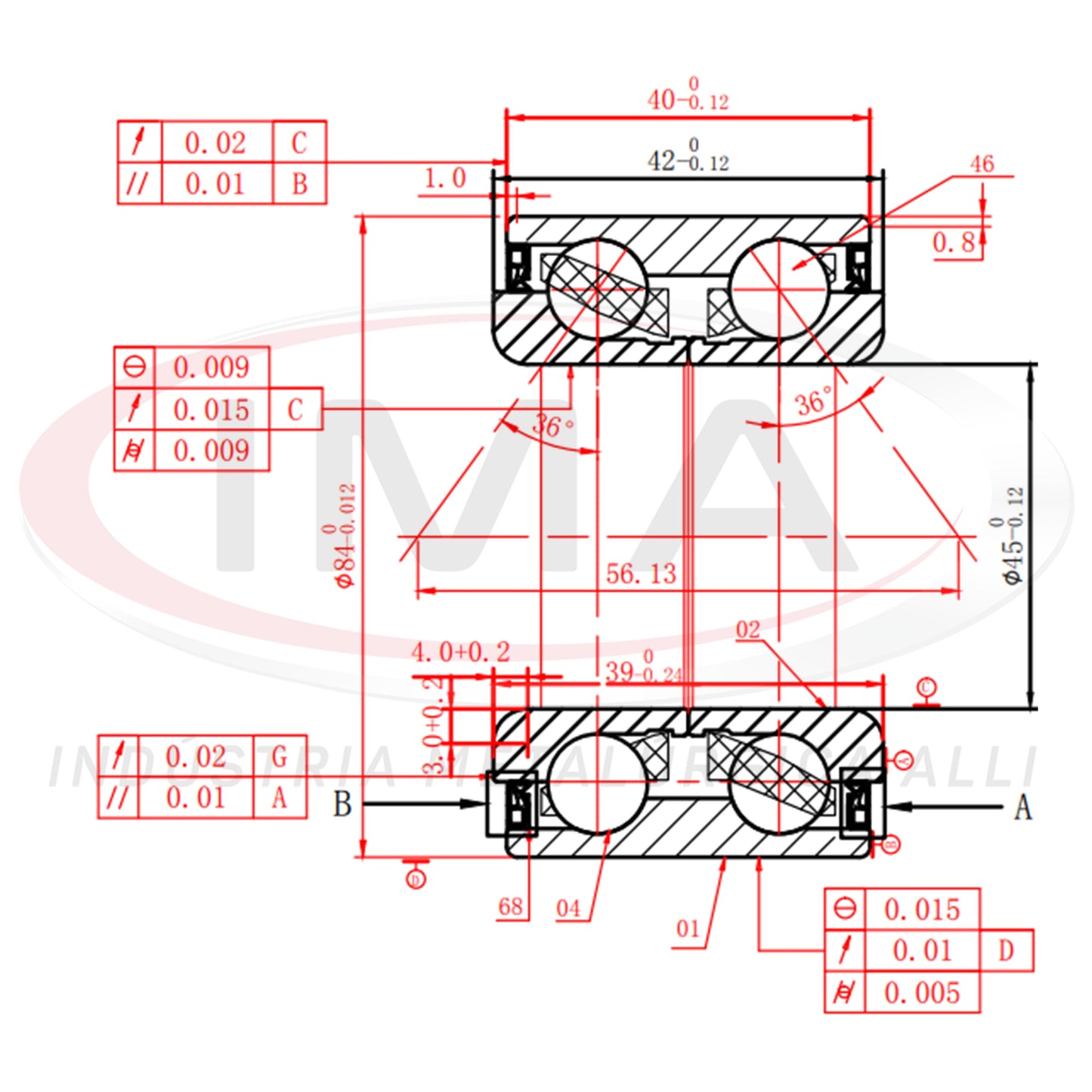Rolamento Roda Dianteira e Traseira C/ABS DUPLO (Unificado com ALR-4540)