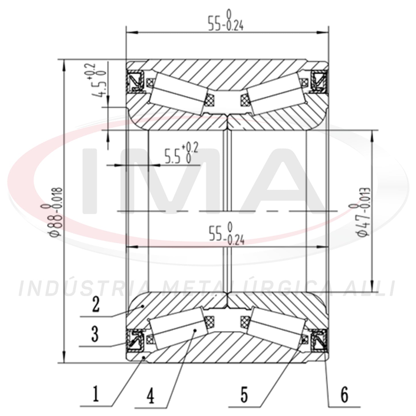 Rolamento Roda Dianteira C/ABS DUPLO