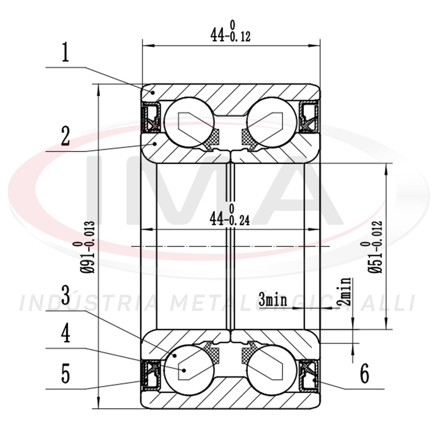 Cojinete de rueda delantera con doble ABS