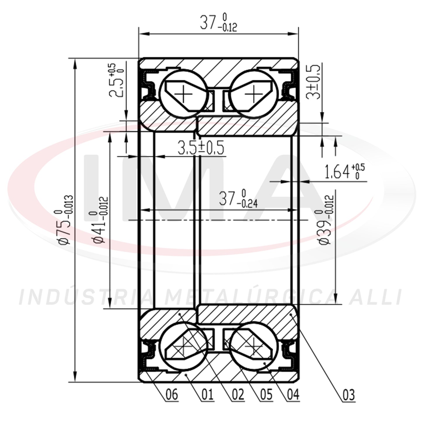 Double Front and Rear Wheel Bearing