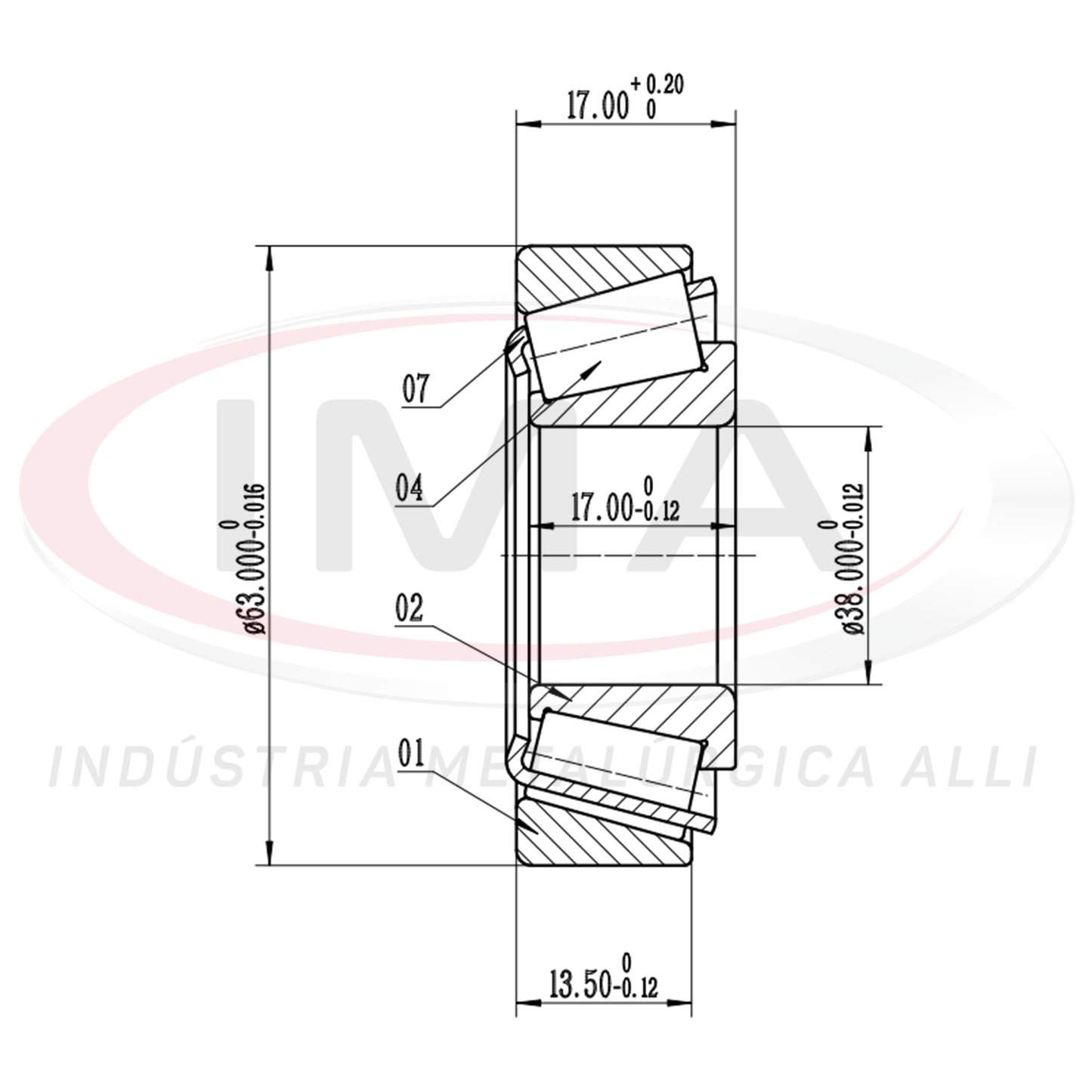 Rolamento Roda Dianteira CAPA/CONE