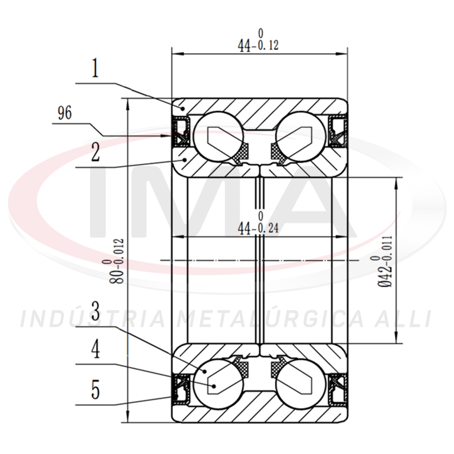 Cojinete de rueda delantera con ABS