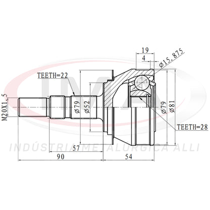 Constant velocity joint (GKN axle)