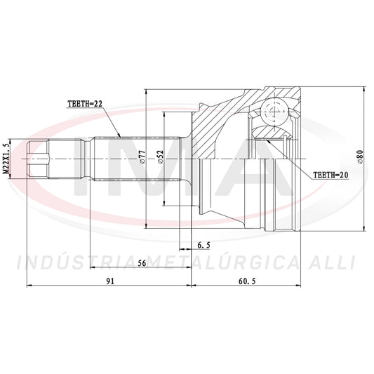Constant Velocity Joint (Unified with AL-1019)