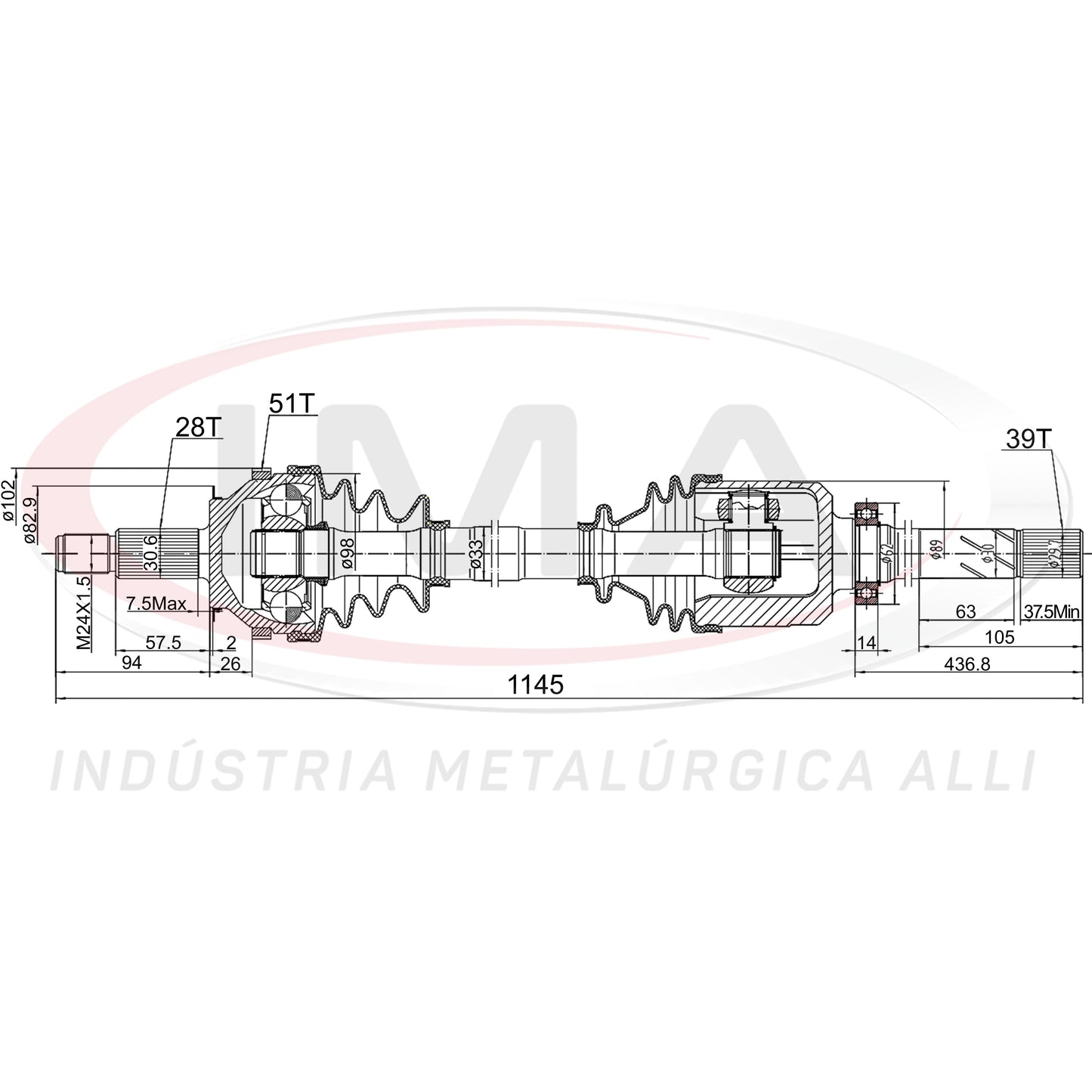 Complete Half Shaft - Right Side