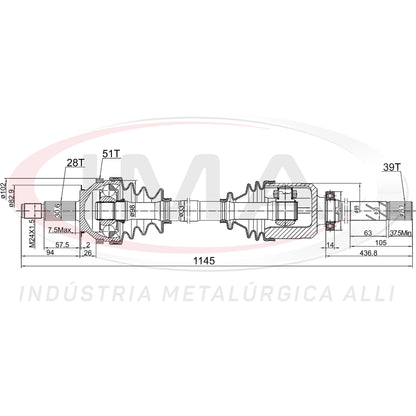Complete Half Shaft - Right Side