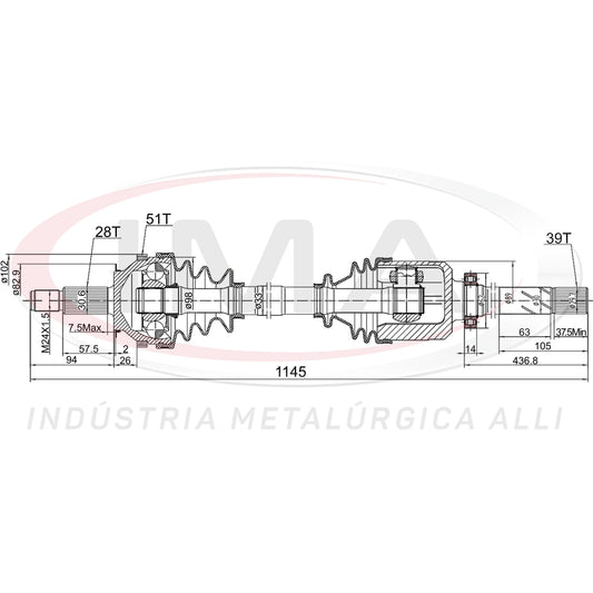Complete Half Shaft - Right Side