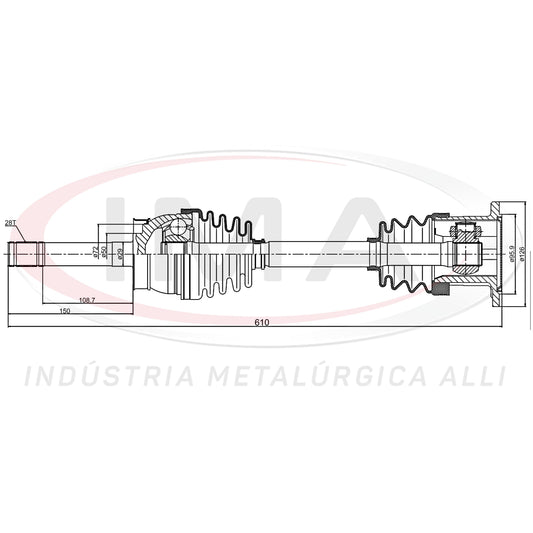 Complete Half Shaft - Right and Left Side