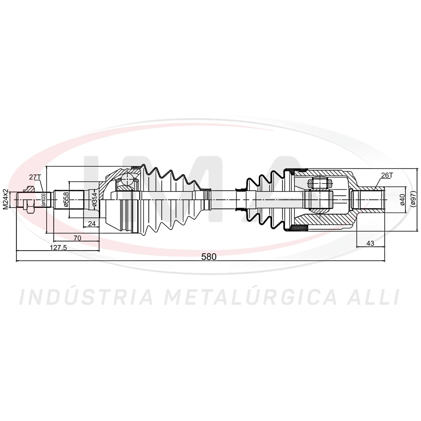 Complete Half Shaft - Right Side