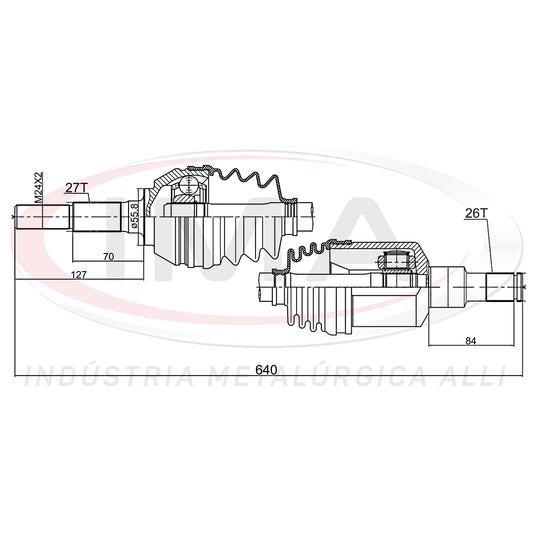 Complete Half Shaft - Left Side