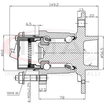 Rear Wheel Hub with Bearing (forged)