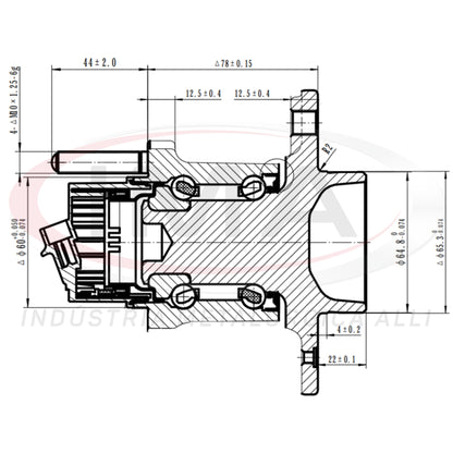 Rear Wheel Hub with Bearing (forged)