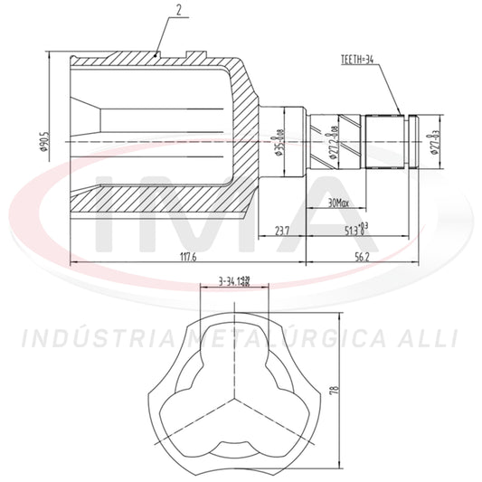 Garfo da Tulipa  - (Trizeta AL-954)