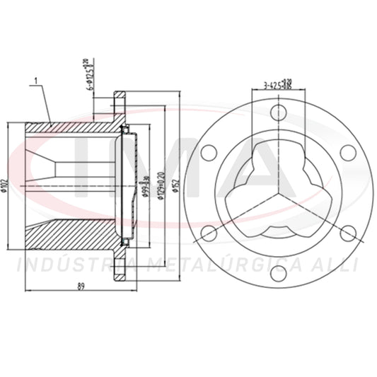 Tulip Fork - Right and Left Side (AL-530 Tripod Joint)