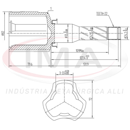 Tulip Fork - Left Side (Trizeta AL- 580)