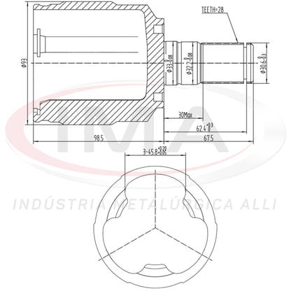 Tulip Fork - Left Side (Trizeta AL 586)