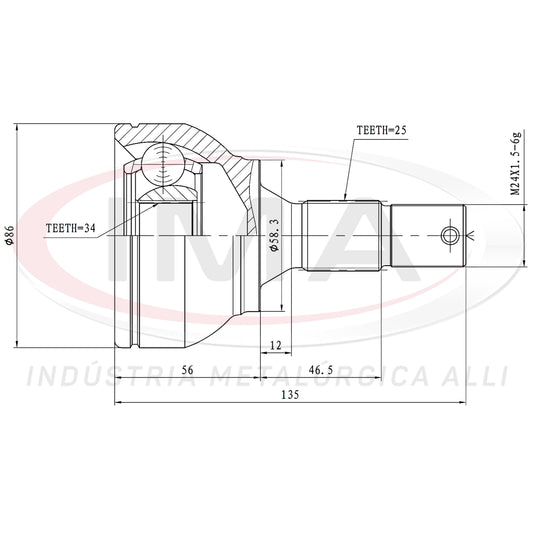 Constant Velocity Joint (Unified with AL-1904)