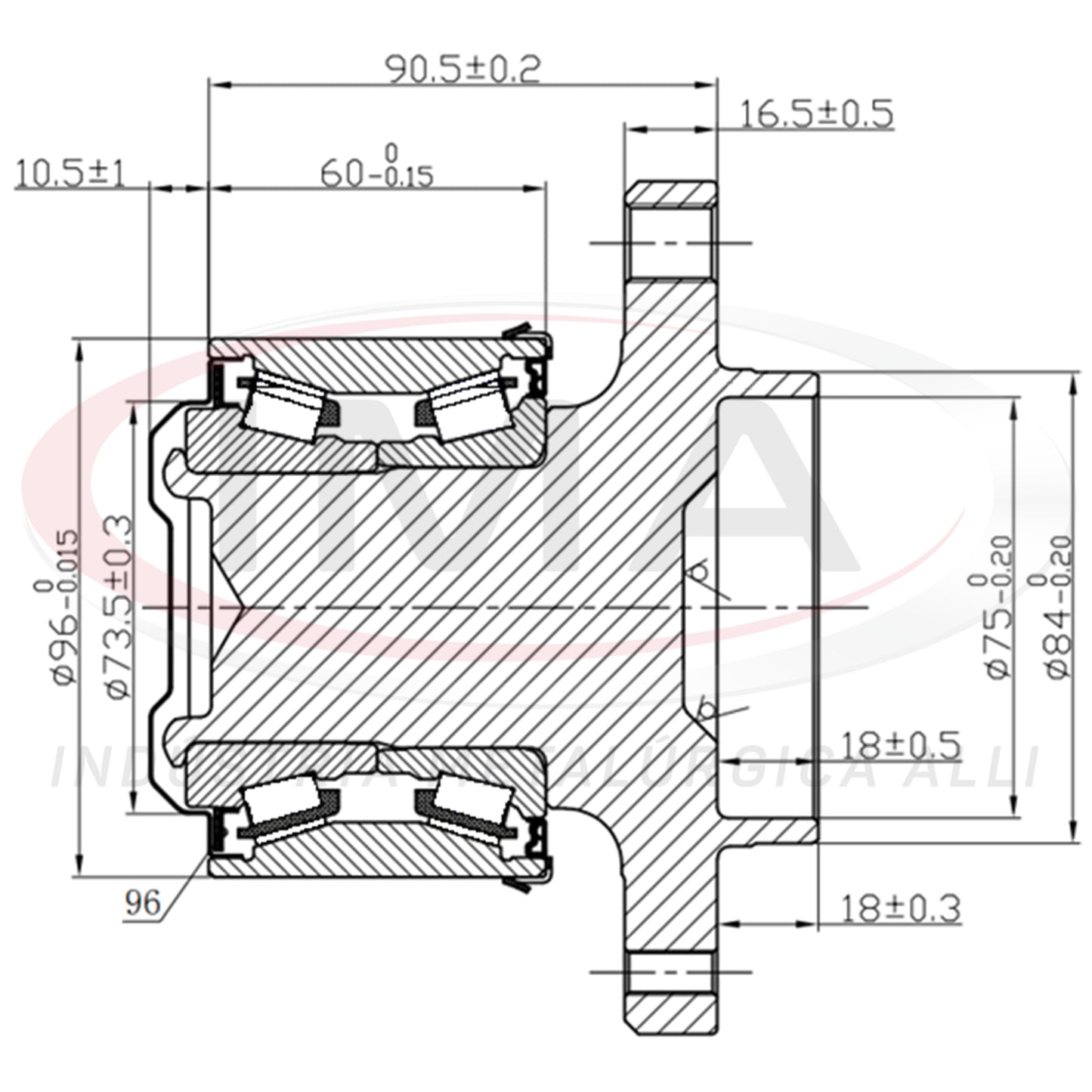 Front Wheel Hub with Bearing (forged)