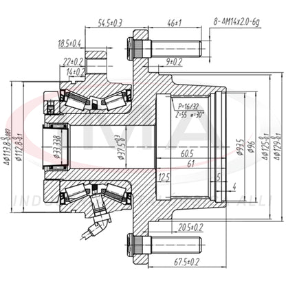 Front Wheel Hub with Bearing (forged)
