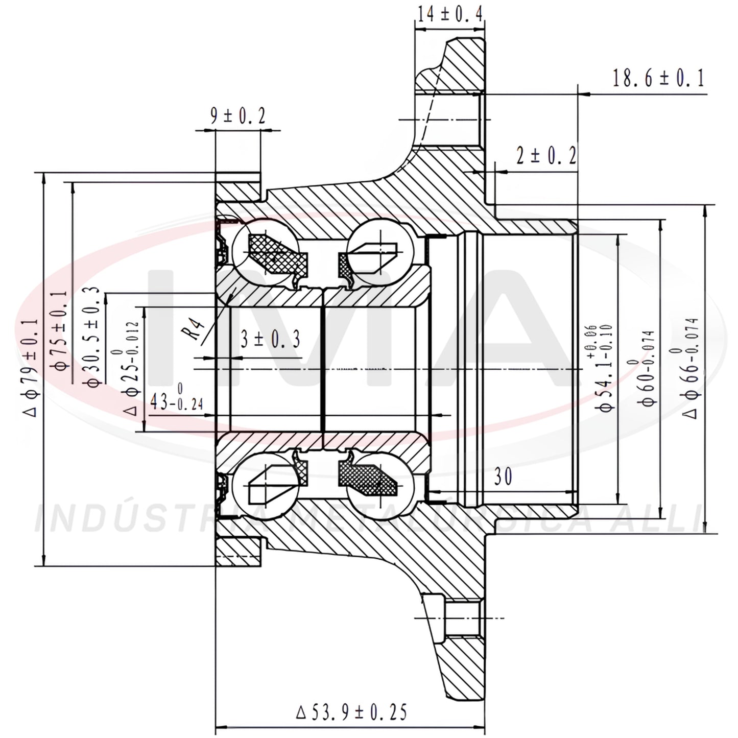Rear Wheel Hub with Bearing (forged)