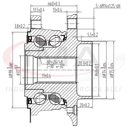 Front Wheel Hub with Bearing (forged)