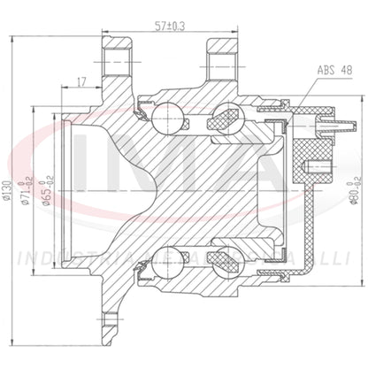 Rear Wheel Hub with Bearing (forged)