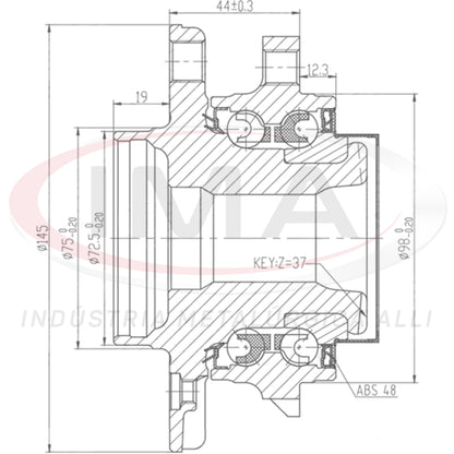 Front Wheel Hub with Bearing (forged)