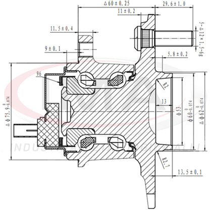 Rear Wheel Hub with Bearing (forged)