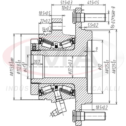 Front Wheel Hub with Bearing (forged)
