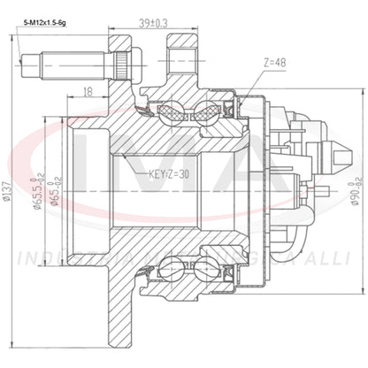Front Wheel Hub (forged) with Bearing