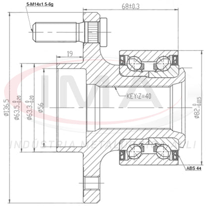 Front Wheel Hub (forged) with Bearing