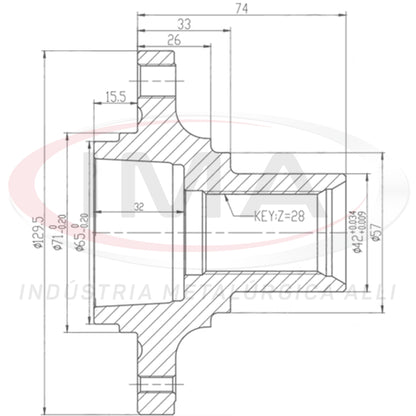 Buje de rueda delantera (forjado)