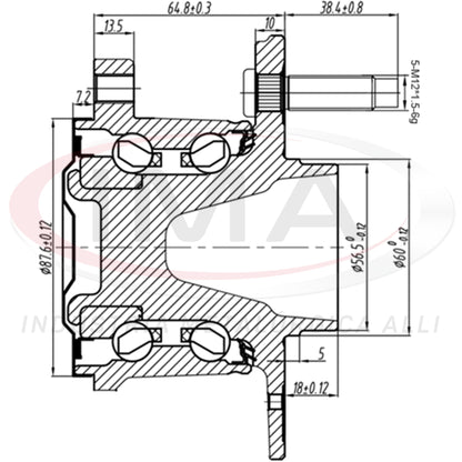 Rear Wheel Hub with Bearing (forged)