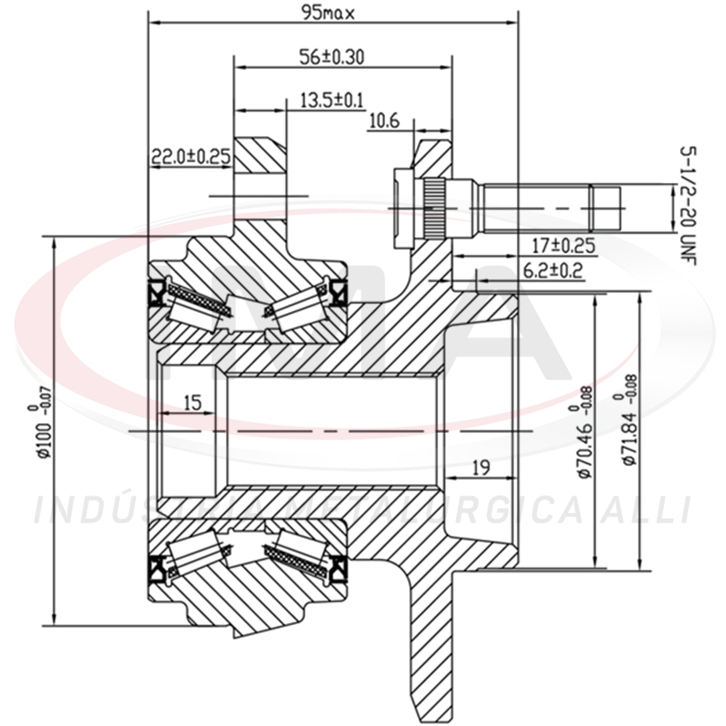 Front Wheel Hub with Bearing (forged)