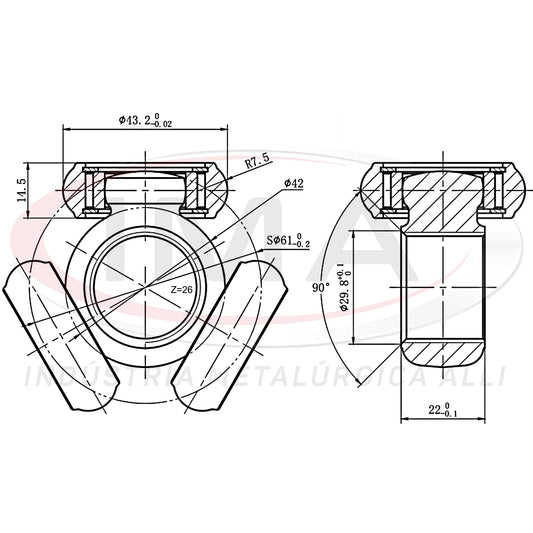 Trizeta (Tripod Joint) - (unified AL-675)