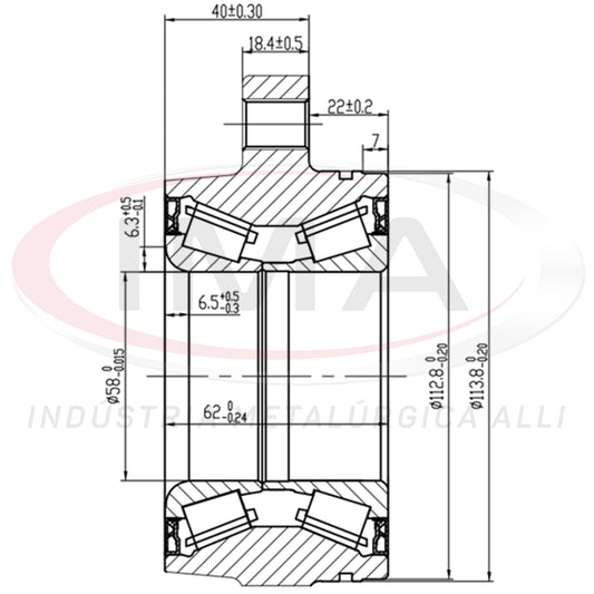 Mancal Dianteiro com Rolamento (forjado)
