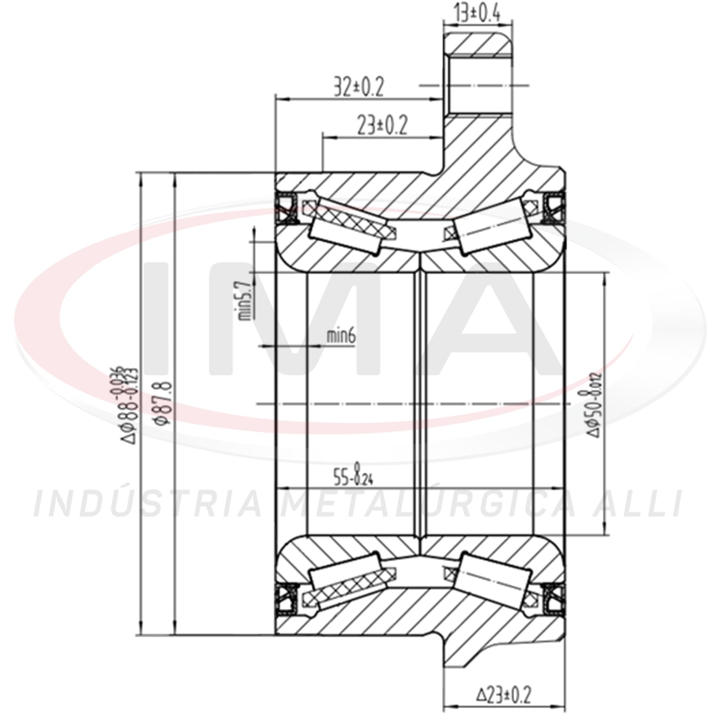 Front Bearing with Roller Bearing (forged)