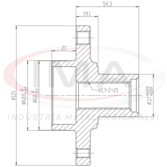 Front Wheel Hub (forged) - Unified with AL-946
