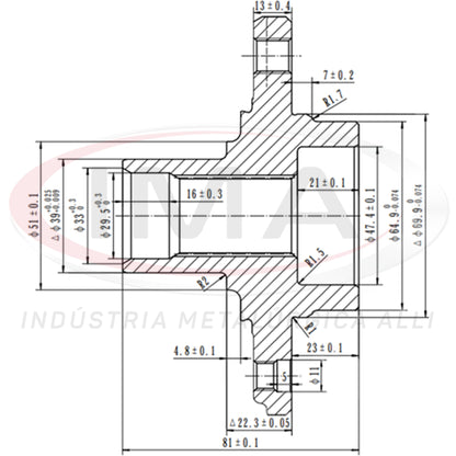 Front Wheel Hub (forged)