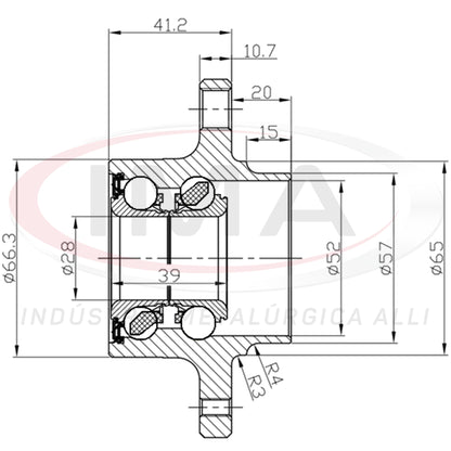 Rear Wheel Hub with Bearing (forged)