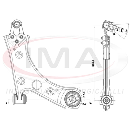 Front Lower Suspension Arm - Left Side - With Ball Joint